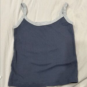 Aritzia Homestretch Ribbed Heather Gray Tank Top Camisole Small S
